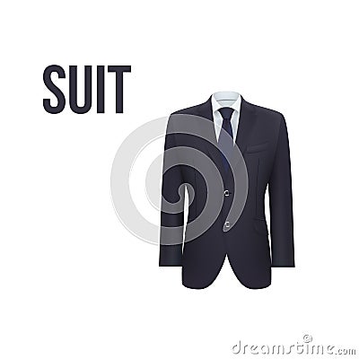 Suit isolated on white background. Vector Vector Illustration