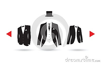 A suit selection Vector Illustration