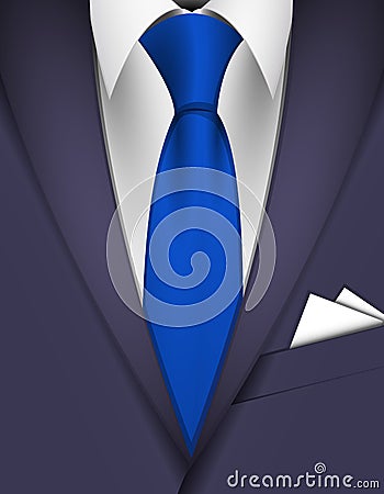 Suit and tie Vector Illustration