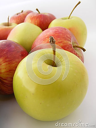 Suitable apple pictures on the packaging Stock Photo