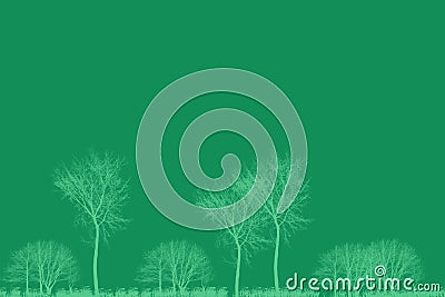 Green background with trees image for background/banner or as wrap Stock Photo