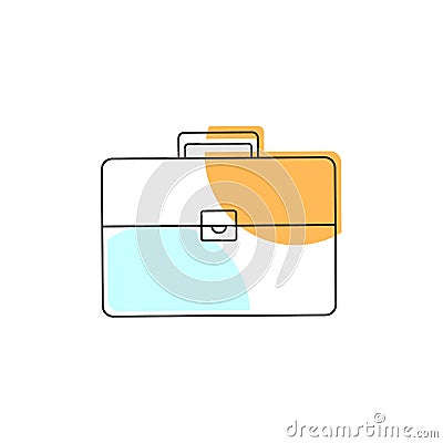 Suitcase icon. School element for design Vector Illustration