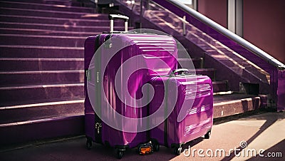 Suitcase an travel empty fly bag recreation lifestyle adventure modern journey recreation Stock Photo