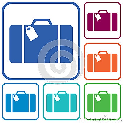 Suitcase travel isolated icon Vector Illustration