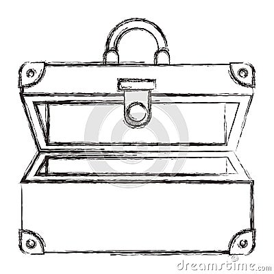 Suitcase travel open isolated icon Vector Illustration