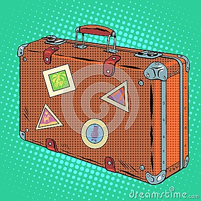 Suitcase traveler Luggage Vector Illustration