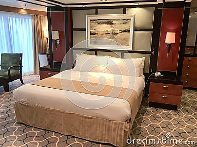 Suite onboard cruise ship Editorial Stock Photo