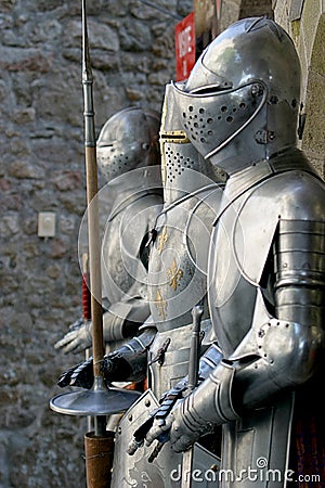 Suits of armour Stock Photo