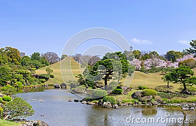 Suizenji Garden in Kumamoto, Japan Stock Photo