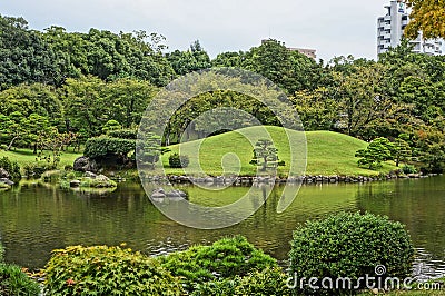 Suizenji Garden in Kumamoto Stock Photo