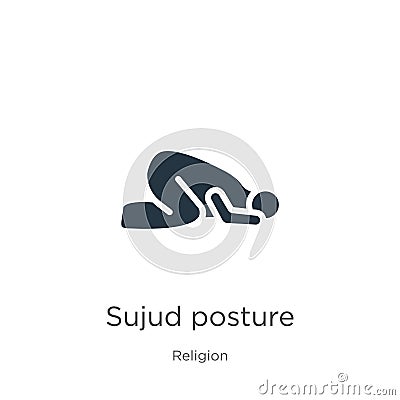 Sujud posture icon vector. Trendy flat sujud posture icon from religion collection isolated on white background. Vector Vector Illustration