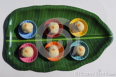 Sukhdi or Gol papdi traditional Indian winter season special sweet dessert specially made in Kathiyawad Gujarat during uttarayan Stock Photo