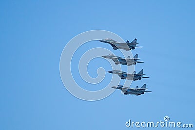 MOSCOW, RUSSIA - June 24, 2020: Sukhoi Su-57 Editorial Stock Photo