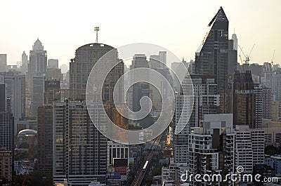 Sukhumvit buildings in Bangkok Editorial Stock Photo