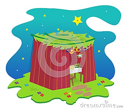 Sukkah Icon Vector Illustration