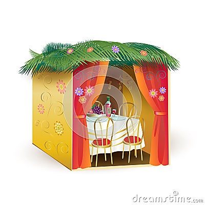 Sukkah Vector Illustration