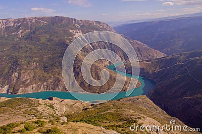 Sulak canyon in Caucasus Stock Photo