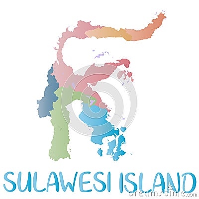 Sulawesi island map. Islands silhouette icon. Isolated sulawesi map Stock Photo