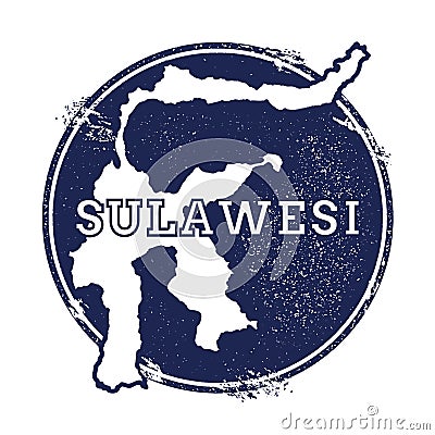 Sulawesi vector map. Vector Illustration