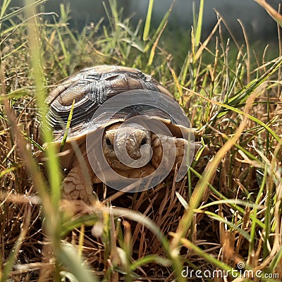 Sulcata tortoise Stock Photo