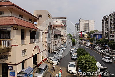 Sule Boulevard with Bogyoke Market in Yangon Editorial Stock Photo