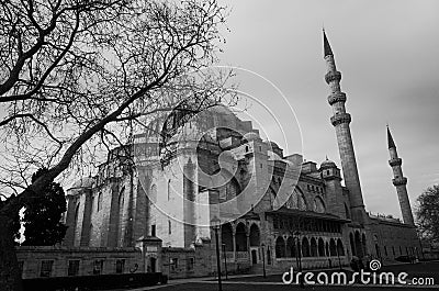 Suleiman Mosque panorama Editorial Stock Photo