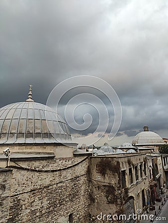 Suleymaniye Mosque Cemetery with tomb of sultan Suleyman Editorial Stock Photo