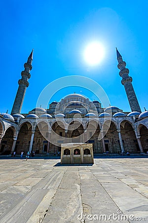 Suleymaniye Mosque in the Fatih district of Istanbul, Turkey. Travel concept of historical part Stock Photo