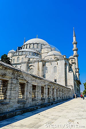 Suleymaniye Mosque in the Fatih district of Istanbul, Turkey. Travel concept of historical part Editorial Stock Photo