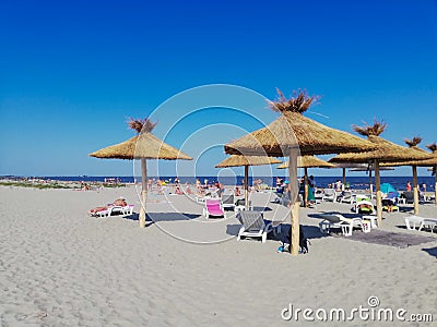 Sulina Beach - the most beautiful wild beach in civilized Romania. Editorial Stock Photo