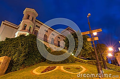 Sulkowski Castle with crests Stock Photo