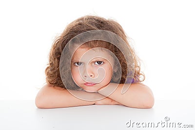 Sulky angry child Stock Photo