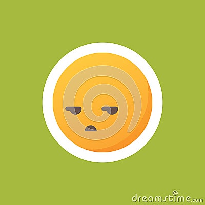 sulky emoticon. Vector illustration decorative design Vector Illustration