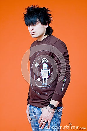 Sullen Young Man Stock Photo