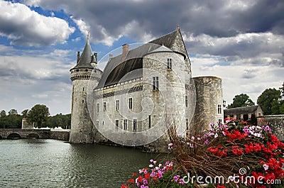 Sully-sur-Loire castle, France Stock Photo