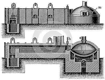 Sulphate furnace. Stock Photo