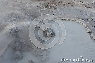 Sulphur Caldron at Yellowstone National Park Stock Photo