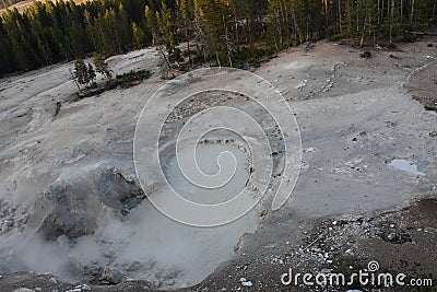 Sulphur Caldron at Yellowstone National Park Stock Photo