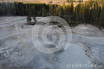 Sulphur Caldron at Yellowstone National Park Stock Photo