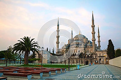 Sultan Ahmed Mosque (Blue Mosque) in Istanbul Editorial Stock Photo