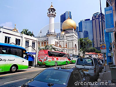 Sultan mosque in Kampong Glam Editorial Stock Photo