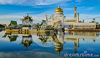 Sultan Omar Ali Saifuddin Mosque Editorial Stock Photo