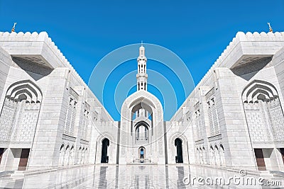 Sultan Qaboos Grand Mosque, Muscat, Oman Stock Photo