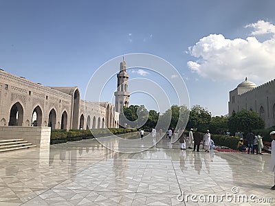 Sultan Qaboos Mosque, Muscat, Oman Editorial Stock Photo