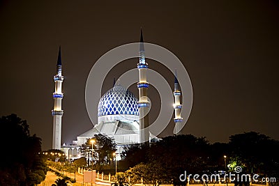 Sultan Salahuddin Abdul Aziz Shah Mosque Stock Photo