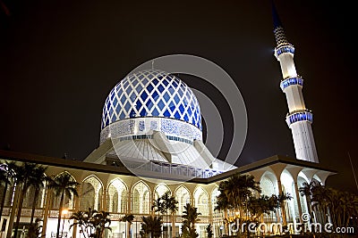 Sultan Salahuddin Abdul Aziz Shah Mosque Stock Photo