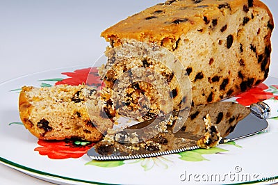 Sultana fruitcake. Stock Photo