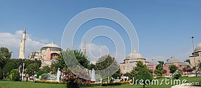 Sultanahmet square and Hagia Sophia Stock Photo