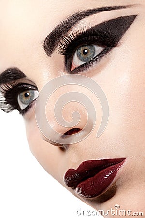 Sultry Gothic Beauty Stock Photo