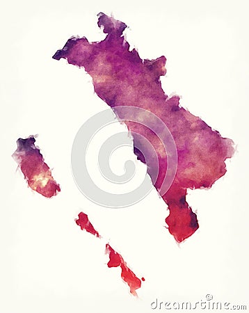 Sumatera Barat province map of Indonesia in front of a white background Cartoon Illustration